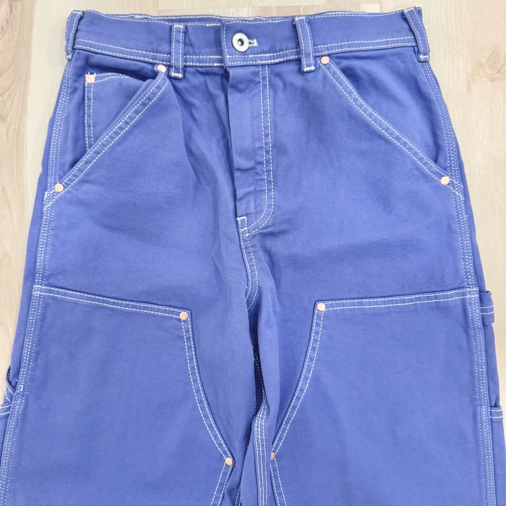 Stan Ray Men's 26 Double Knee Pant Workwear Jeans Blue Iris Purple Cotton Rare - Picture 6 of 14